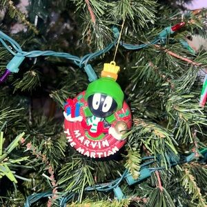 Y2K Warner Bros Looney Tunes Marvin The Martian Christmas Ornament